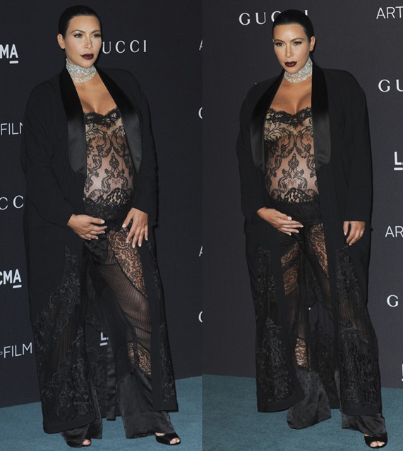 Kim Kardashian... İLLE DE DANTEL, İLLE DE TRANSPARAN! 12