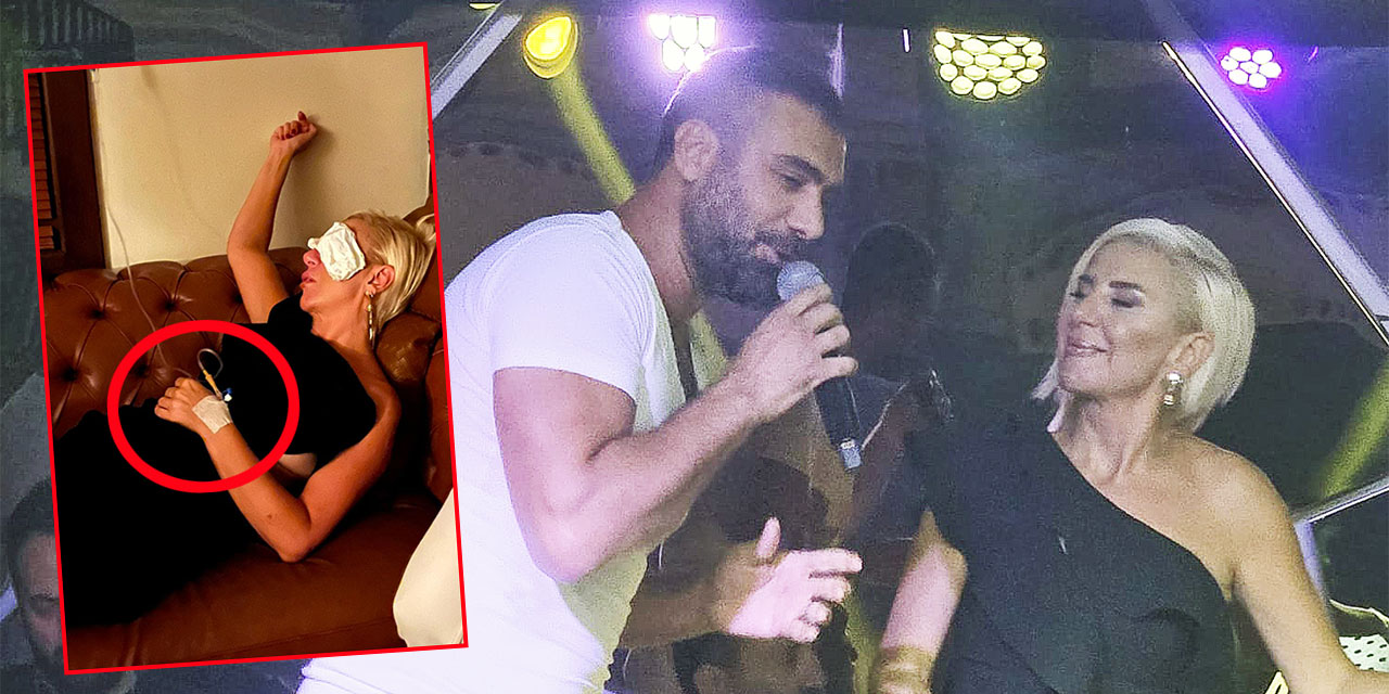 Ayşe Ekiz... SERUMLA SAHNEYE ÇIKTI!