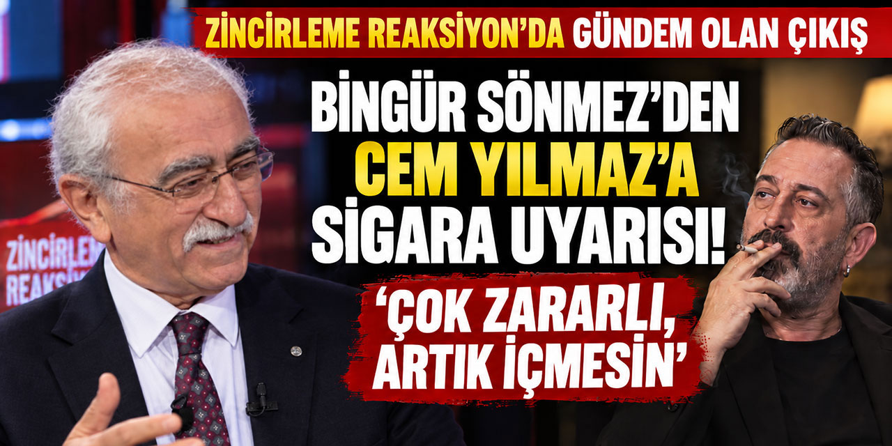 Bingür Sönmez… CEM YILMAZ’A EKRANDA SIGARA TEPKISI! “ÇOK ZARARLI, ARTIK İÇMESIN”