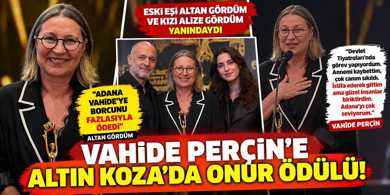 Vahide Perçin... ONUR ÖDÜLÜ ALDI; DUYGUSAL KONUŞMA!