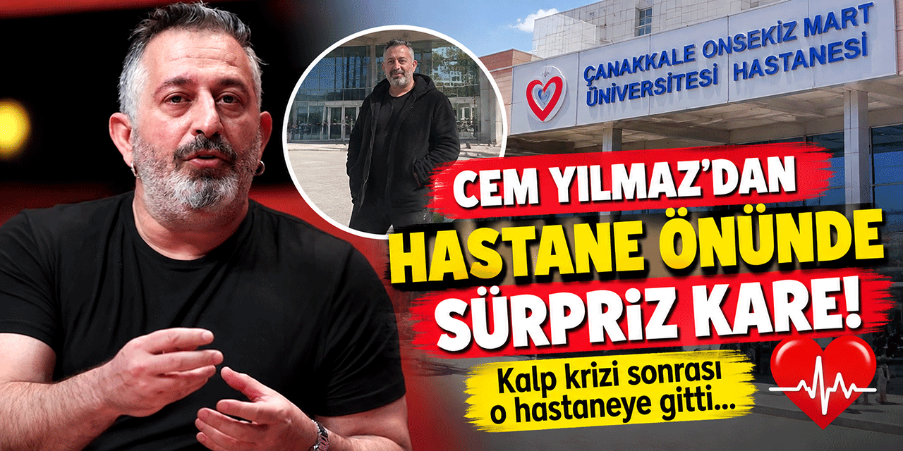 Cem Yılmaz... TEDAVİ OLDUĞU HASTANE ÖNÜNDE SÜRPRİZ KARE!