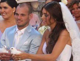 Hollanda'lı Sneijder-Yolande...MASAL GİBİ DÜĞÜNLE EVLENDİLER !...
