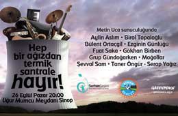 "HEP BİR AĞIZDAN TERMİK SANTRALE HAYIR"!