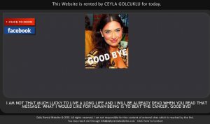Ceyla Gölcüklü? AİLESİ ÖLÜMÜNÜ WEB SİTESİ KİRALAYARAK DUYURDU?
