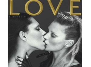 Kate Moss ... TRAVESTİ LEA T İLE DERGİ KAPAĞINDA DUDAK DUDAĞA...