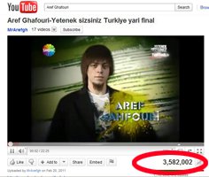 Aref Ghafouri... YOUTUBE'DA "EN ÇOK İZLENENLER" LİSTESİNDE 3. OLDU...