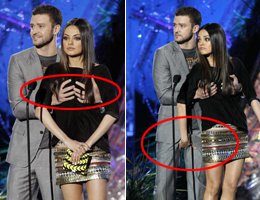 Justin Timberlake-Mila Kunis... TÖRENE CİNSEL ŞAKALARI DAMGA VURDU...