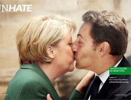 Benetton..DEVLERİN ÖPÜŞMESİ AFİŞLERDE!...