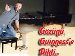 Piyanist Erdem Çetiner... REKOR KIRMAK İÇİN 4 GÜN PİYANO ÇALACAK!..
