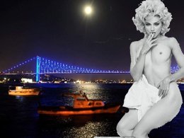 Boğaziçi  Madonna'yı şaşırttı... "BURASI YAPAY GÖL MÜ?