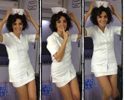 Songül Öden... SÜPER MİNİ ETEKLİ, HEM DE TV DİZİSİNDE,YOK BÖYLE HEMŞİRE!