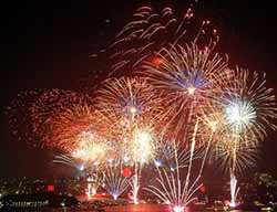 YENİ YILIN İLK HAVAİ FİŞEKLERİ!