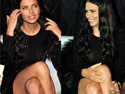 Adriana Lima... ANTALYA'DA MİNİ ETEK ŞOV!