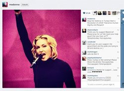 Madonna... GEZİ PROTESTOSUNA DESTEK VERDİ!