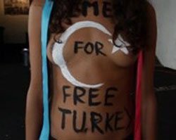 Femen... UKRAYNALI ÇIPLAK AKTİVİSTLERDEN `GEZİ PARKI` DESTEĞİ!