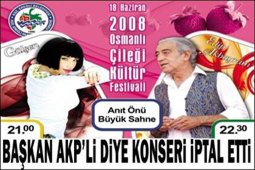 Edip Akbayram... "AKP'NİN KONSERİNE ÇIKMAM" !