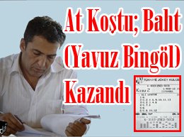 Yavuz Bingöl... ALTILI GANYAN`DAN SERVET KAZANDI!..