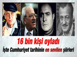 CUMHURİYET TARİHİNİN EN SEVİLEN 12 ŞİİRİ SEÇİLDİ !..