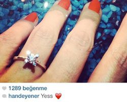 Hande Yener... `TEK TAŞI`NI TAKTI!