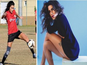 Serenay Aktaş...FUTBOL SAHALARINDA GÜZELLİĞİ İLE GÖZLERİ KAMAŞTIRIYOR !..
