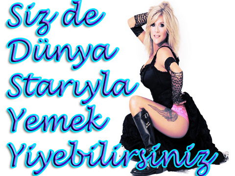 Samantha Fox... ÜNLÜLERLE YEMEK YİYECEK!