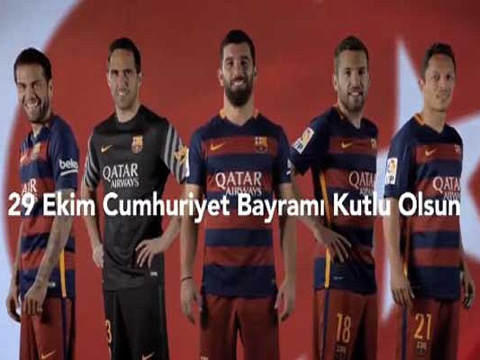 BARCELONA'NIN 29 EKİM CUMHURİYET BAYRAMI JESTİ!