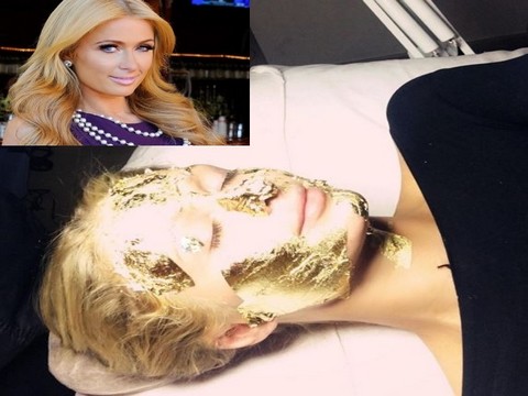 Paris Hilton... YÜZÜNE ALTIN MASKE YAPTIRDI !..