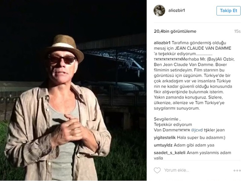 Jean-Claude Van Damme… TÜRKİYE’YE DESTEK MESAJI