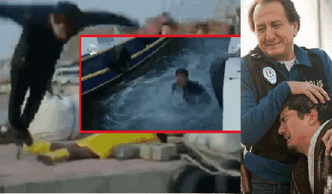 Boğaç Aksoy... -3 DERECE’DE DENİZE ATLADI!