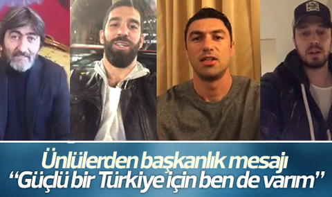 SPOR VE MÜZİK DÜNYASINDAN 'EVET' ÇAĞRISI!