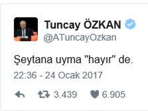 'ŞEYTANA UYMA, HAYIR DE!'