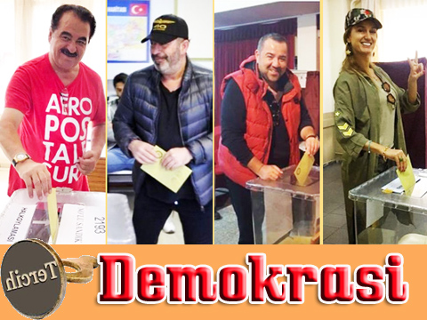 ÜNLÜLER DEMOKRASİ İÇİN SANDIK BAŞINDA!