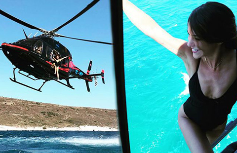 Yağmur Ünal... HELİKOPTERDEN DENİZE ATLADI!
