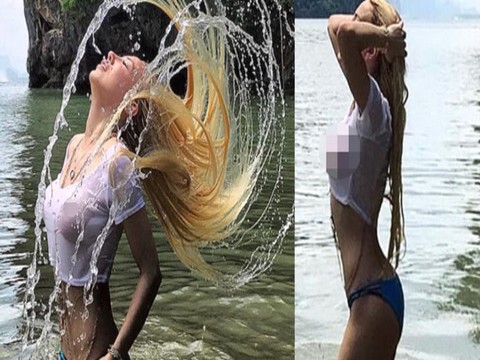 Ciciş Esra... "KISKANANLAR ÇATLASIN" POZU!..