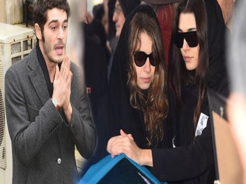 Burak Deniz... HANDE ERÇEL'İN ANNESİNİN CENAZESİNDE YÜREKLERİ BURKTU!..