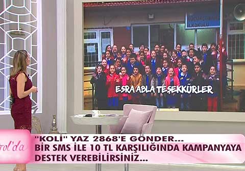 Esra Erol...EĞİTİME BÜYÜK DESTEK!