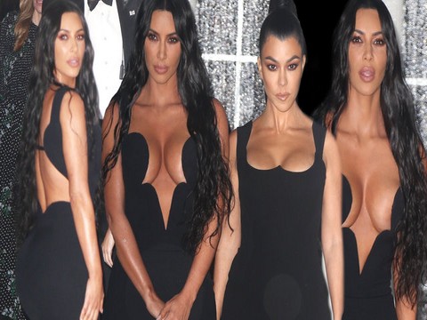 Kim Kardashian... GÖĞÜS DEKOLTESİYLE SINIRLARI ZORLADI!..