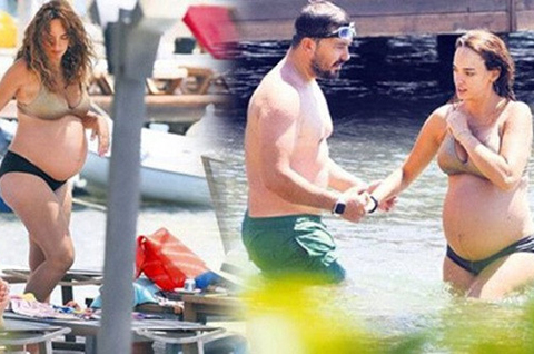 Seda Bakan...KARNI BURNUNDA DENİZ KEYFİ!