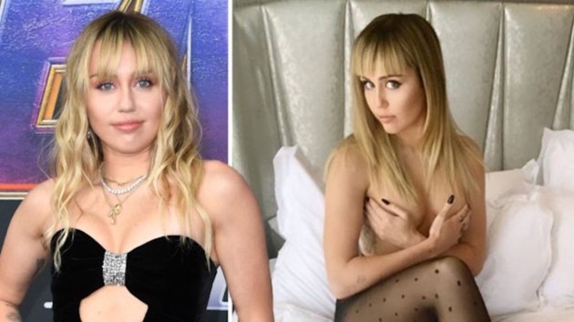 Miley Cyrus... ÜSTSÜZ POZU OLAY OLDU!