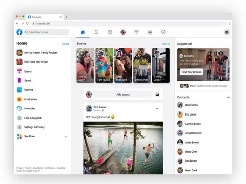 Facebook...MASA ÜSTÜ TASARIMINI YENİLEDİ!..