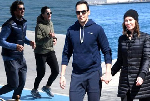 İbrahim Kutluay - Demet Şener Küpeli...YÜRÜYÜŞTE PİŞTİ OLMAYA RAMAK KALDI!