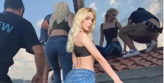 Aleyna Tilki... KIZ KULESİNİN ÇATISINDA KLİP!