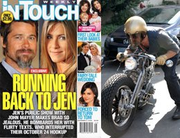 Türk medyasında ilk kez / Brad Pitt... JENNİFER'E GİDERKEN MOTORDAN DÜŞTÜ....