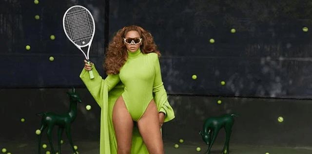 Beyoncé... YENİ KOLEKSİYONU İÇİN TENİS KORTUNDA!