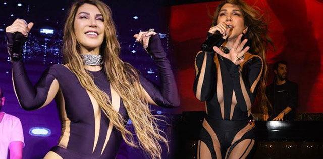 Hande Yener... YİNE İDDİALI BİR SAHNE KOSTÜMÜ!