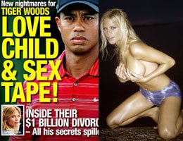 Şampiyon golfçüye karısı  Elin Wodds'dan korkunç suçlama?" SEKS FİLMLERİNE DÜŞKÜN!..."