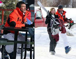 Antonio Banderas...ANNE HASTANEDE BABA-KIZ ASPEN'DE KAYAKTA!...