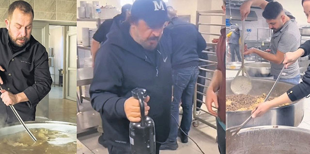 ÜNLÜ ŞEFLER DEPREMZEDELERE YEMEK PİŞİRİYOR!