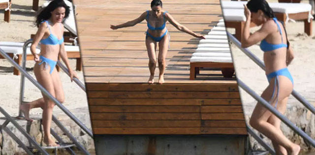 Saadet Işıl Aksoy... İSKELEDEN ESTETİK ATLAYIŞ!