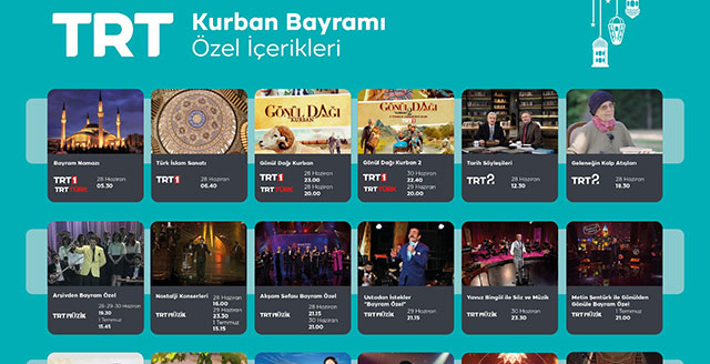 TRT'DE BAYRAM ÖZEL PROGRAMLARI!